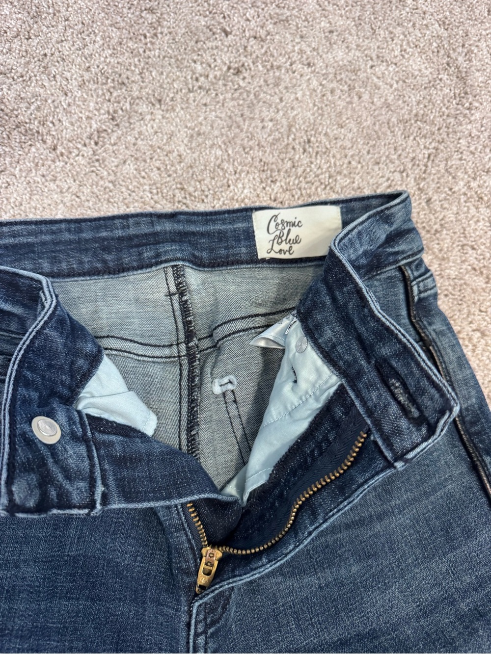 Cosmic Blue Love Women's Dark Blue Jeans